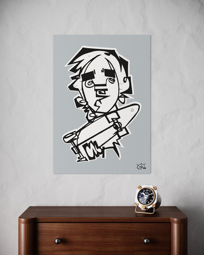 TONY HAWK JR | Continuous line drawing street art poster