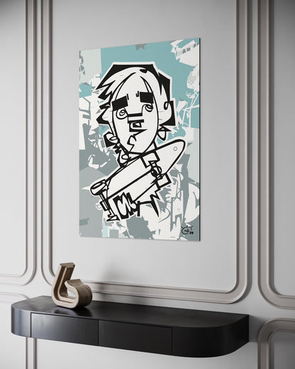 TONY HAWK JR | Continuous line drawing street art poster