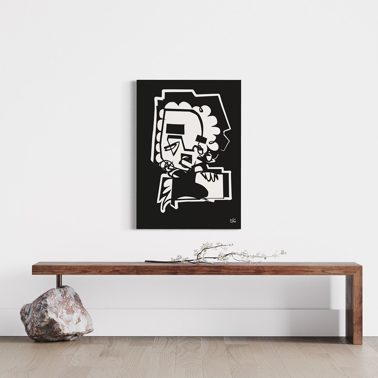 UNBOXING THE HEDGEHOG | One line stylized art poster