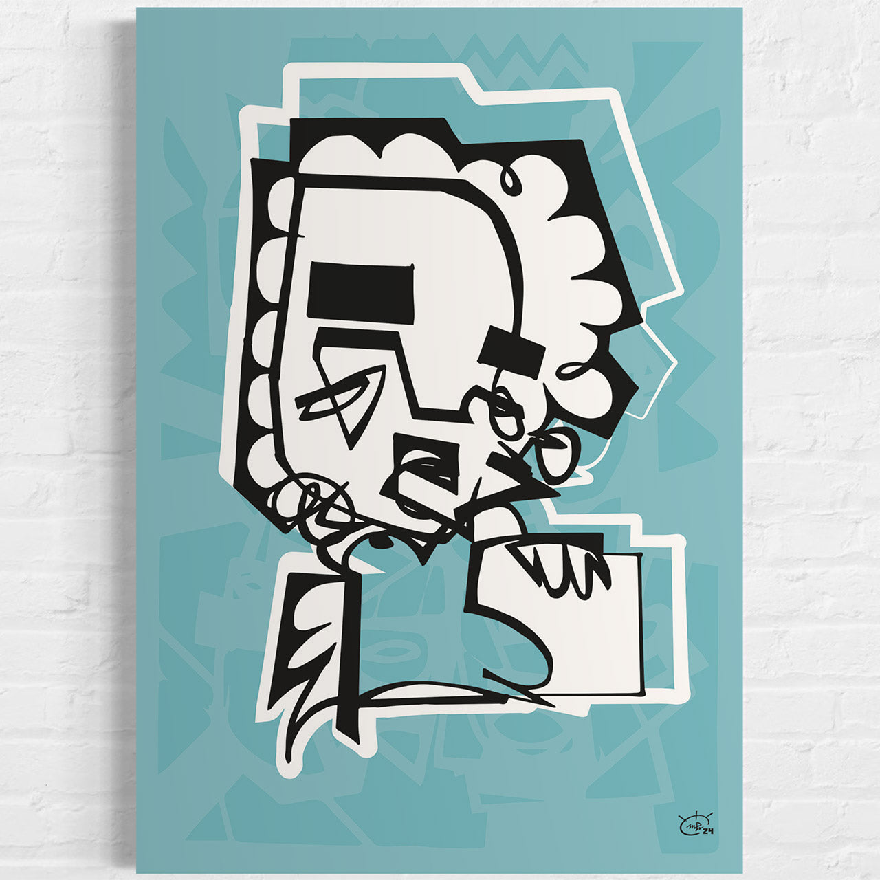 UNBOXING THE HEDGEHOG | One line stylized art poster