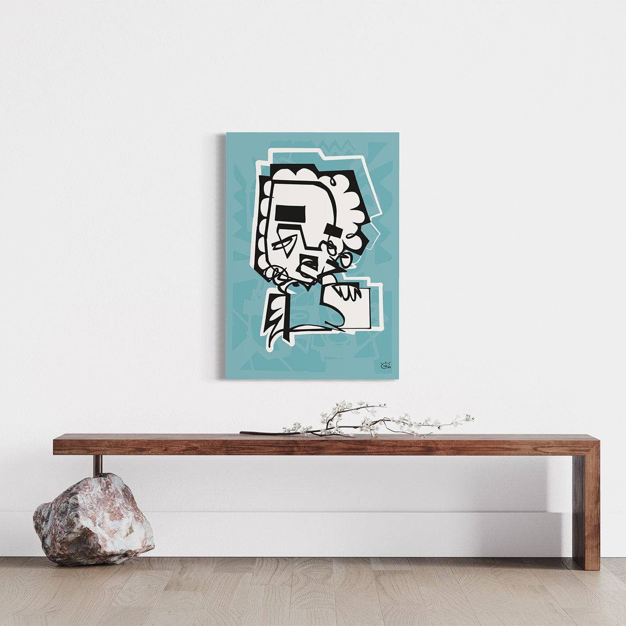 UNBOXING THE HEDGEHOG | One line stylized art poster