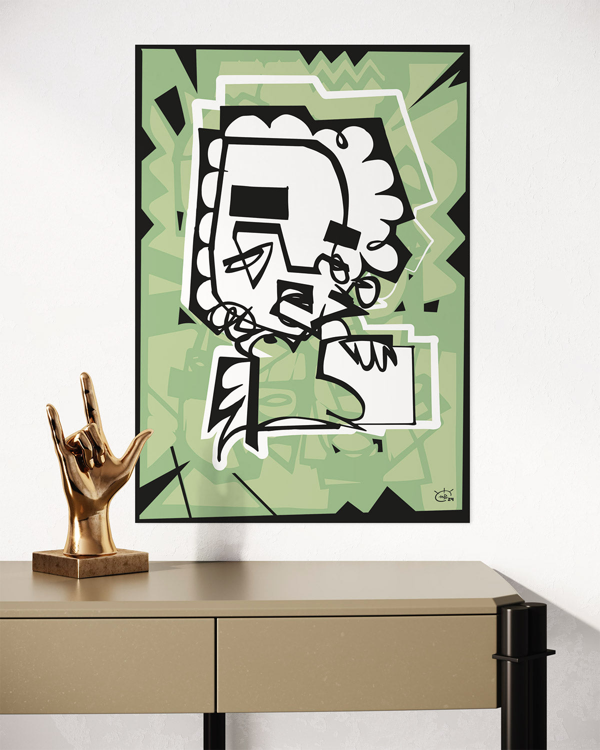 UNBOXING THE HEDGEHOG | One line stylized art poster