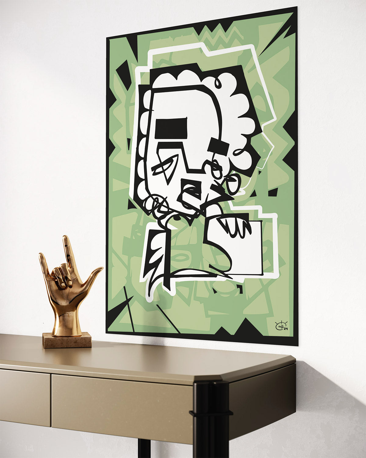 UNBOXING THE HEDGEHOG | One line stylized art poster