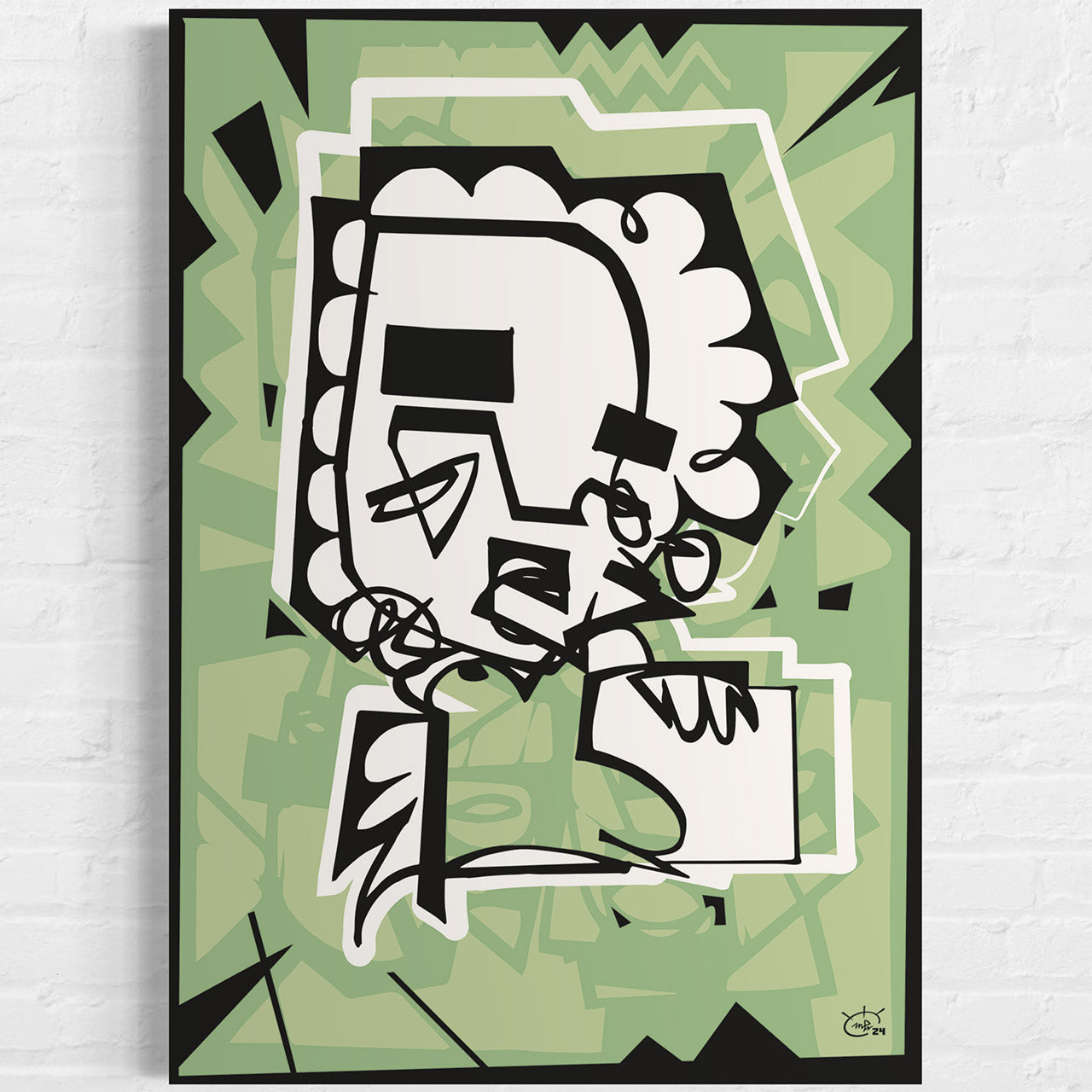 UNBOXING THE HEDGEHOG | One line stylized art poster