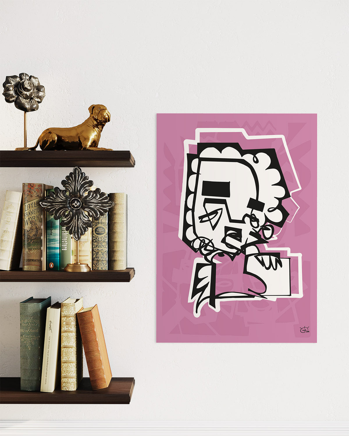 UNBOXING THE HEDGEHOG | One line stylized art poster