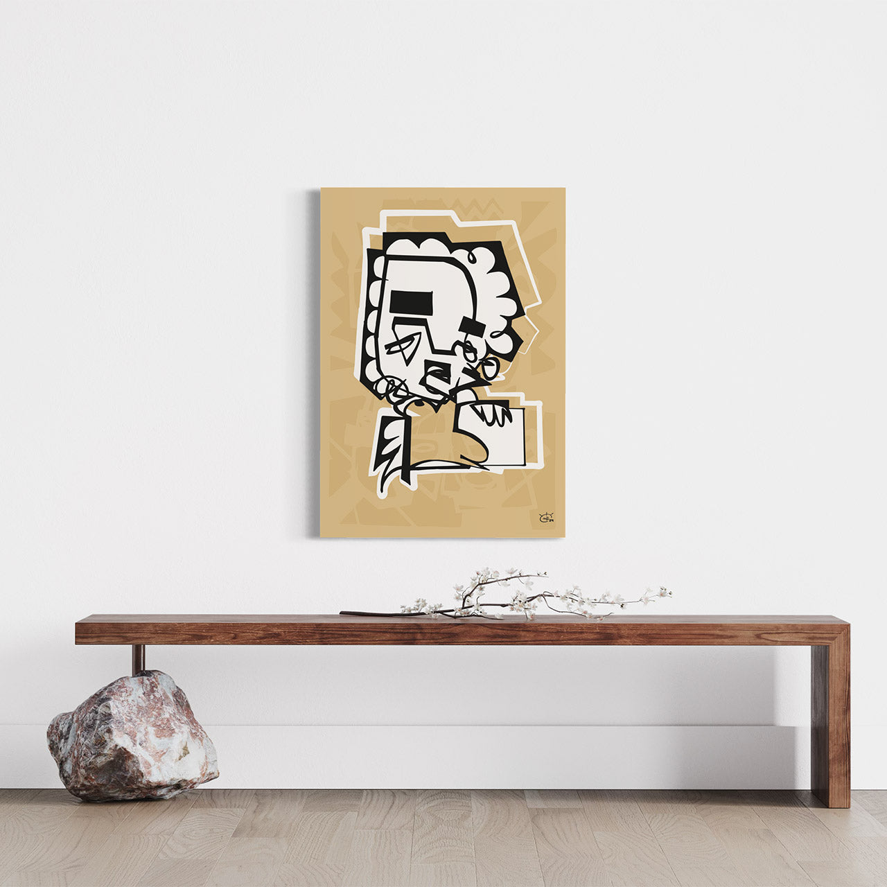 UNBOXING THE HEDGEHOG | One line stylized art poster