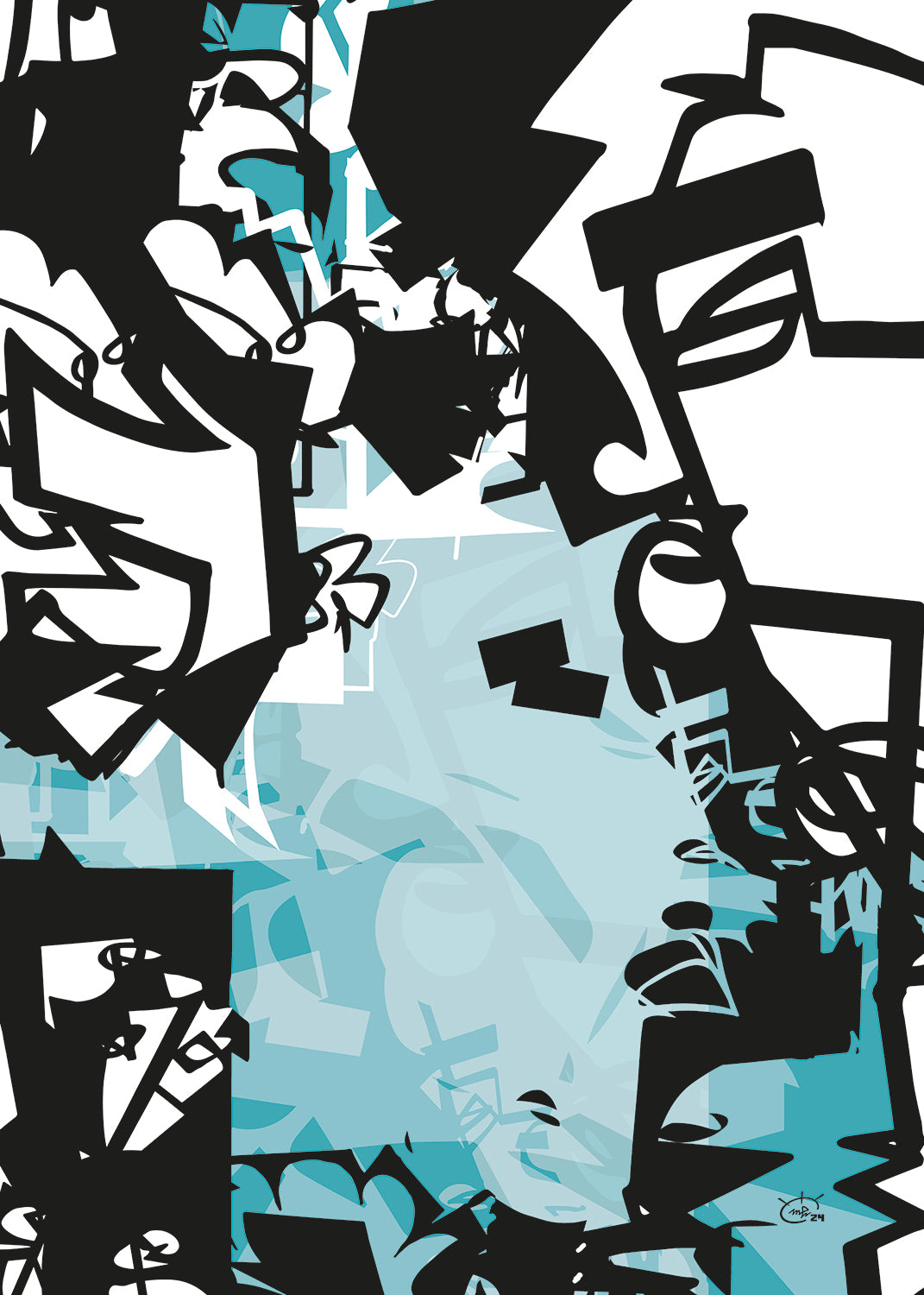 URBAN JUNGLE V01 | Modern stylized canvas art print