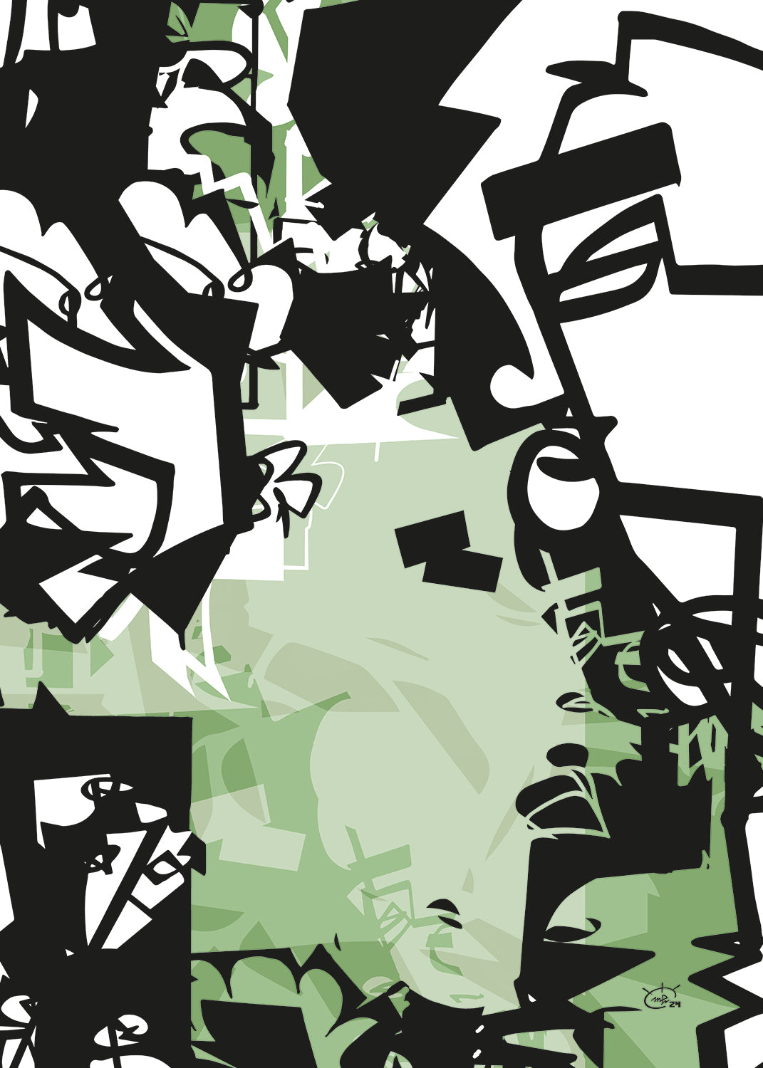 URBAN JUNGLE V01 | Modern stylized canvas art print