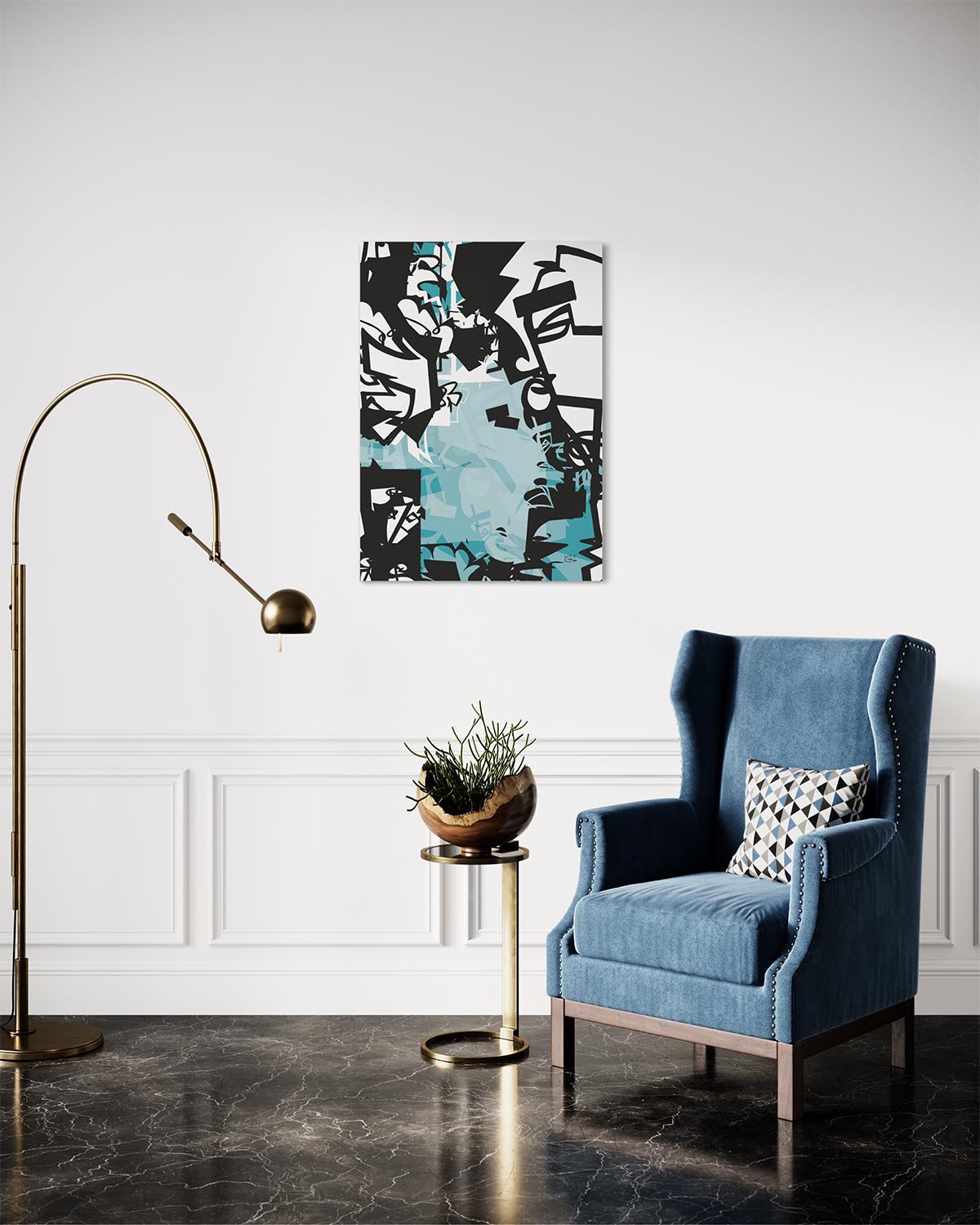 URBAN JUNGLE V01 | Modern stylized canvas art print
