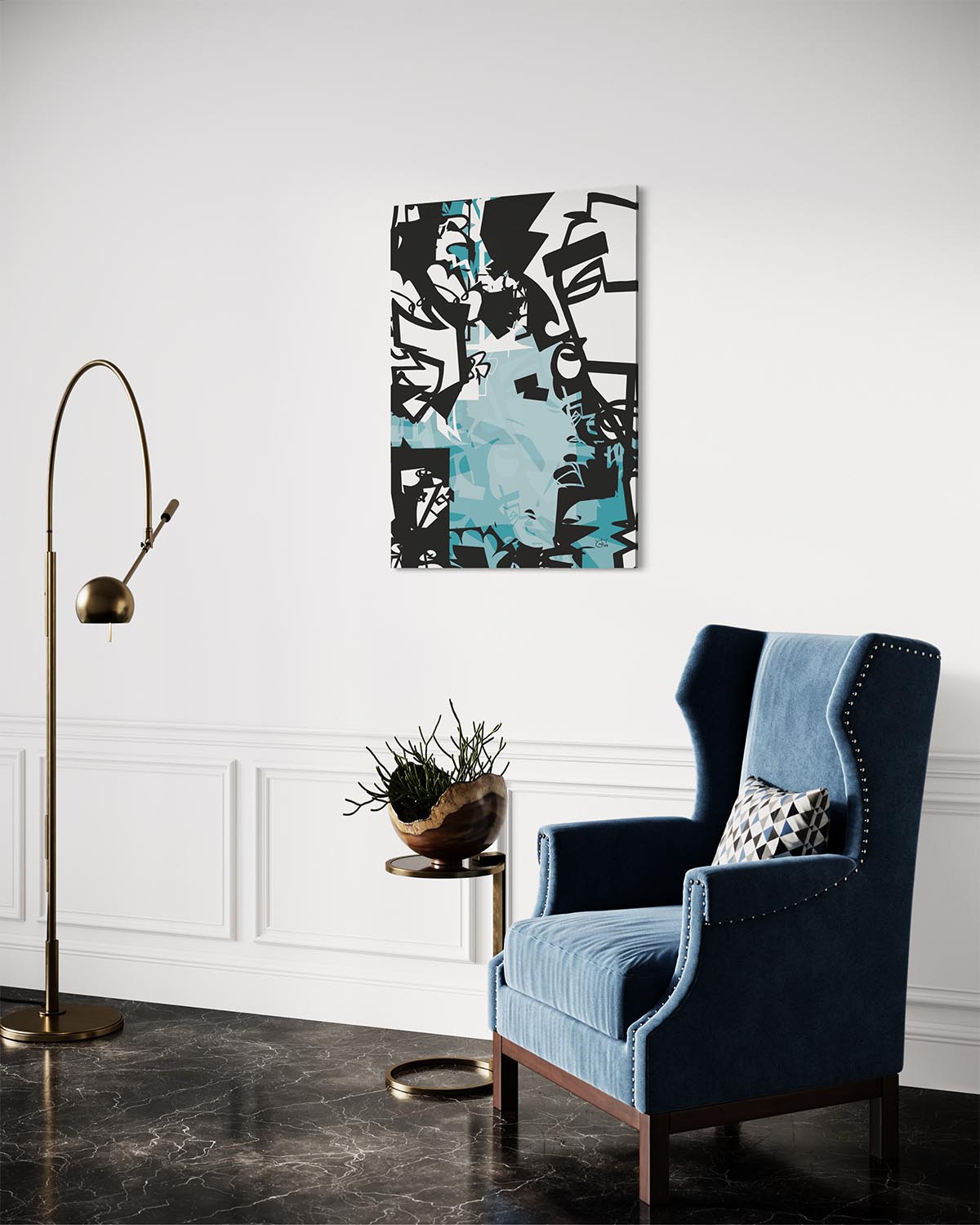 URBAN JUNGLE V01 | Modern stylized canvas art print