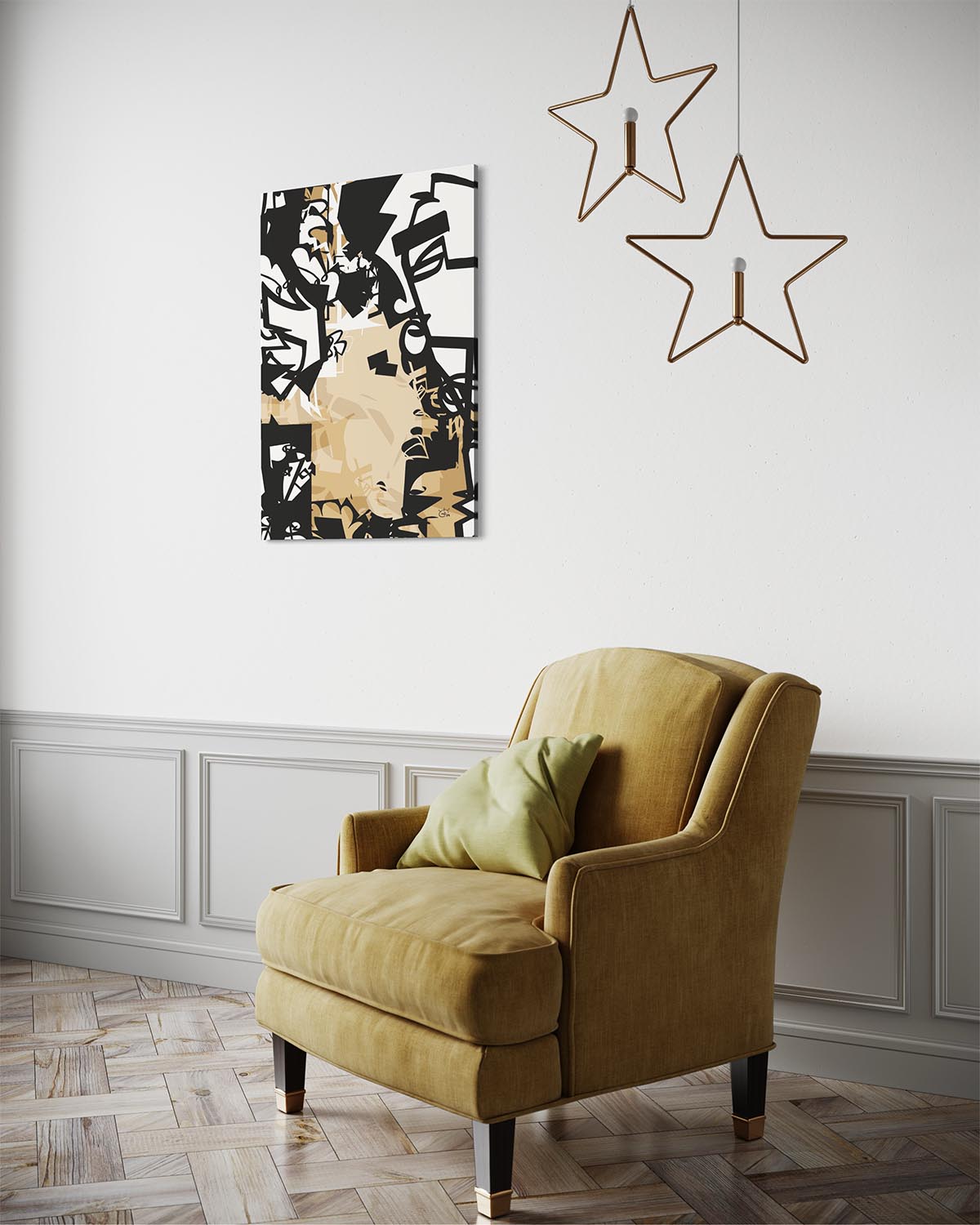 URBAN JUNGLE V01 | Modern stylized canvas art print
