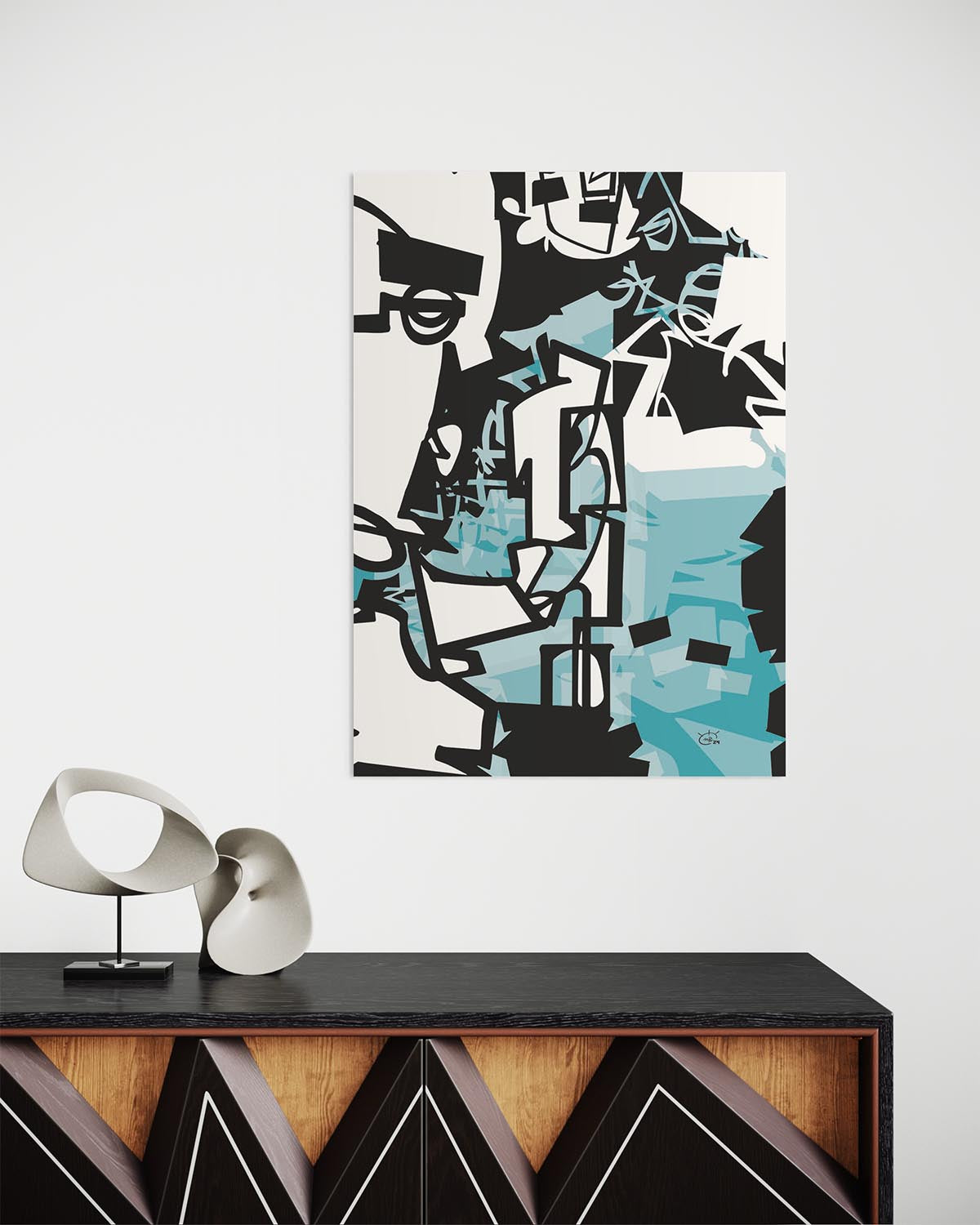 URBAN JUNGLE V02 | Modern one line stylized art poster