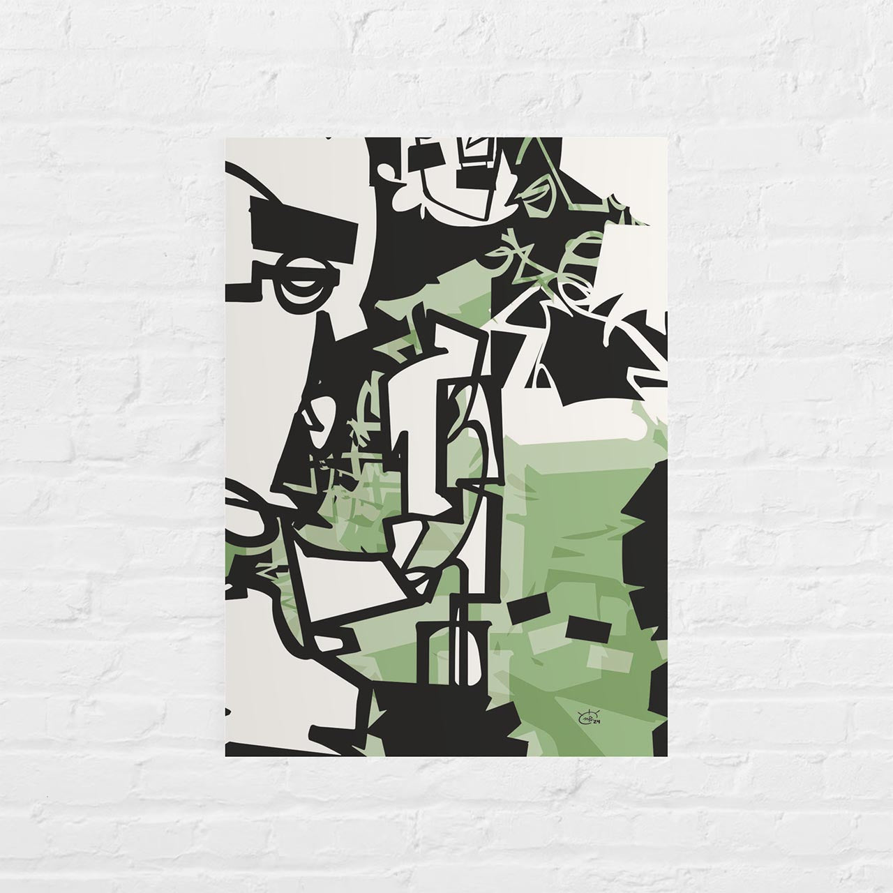 URBAN JUNGLE V02 | Modern one line stylized art poster