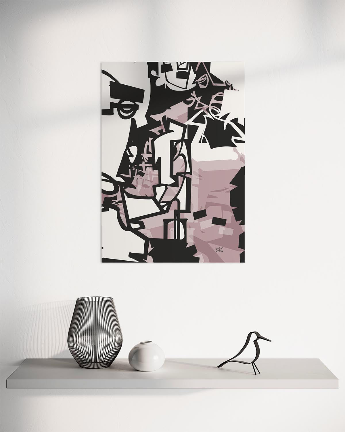 URBAN JUNGLE V02 | Modern one line stylized art poster