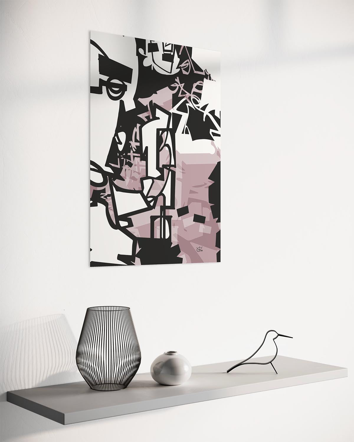 URBAN JUNGLE V02 | Modern one line stylized art poster