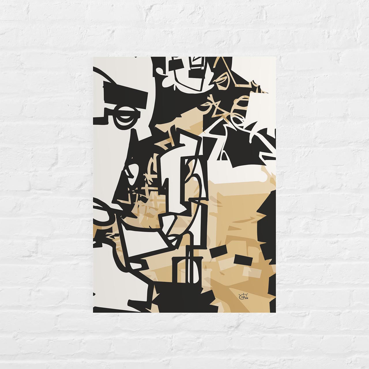URBAN JUNGLE V02 | Modern one line stylized art poster