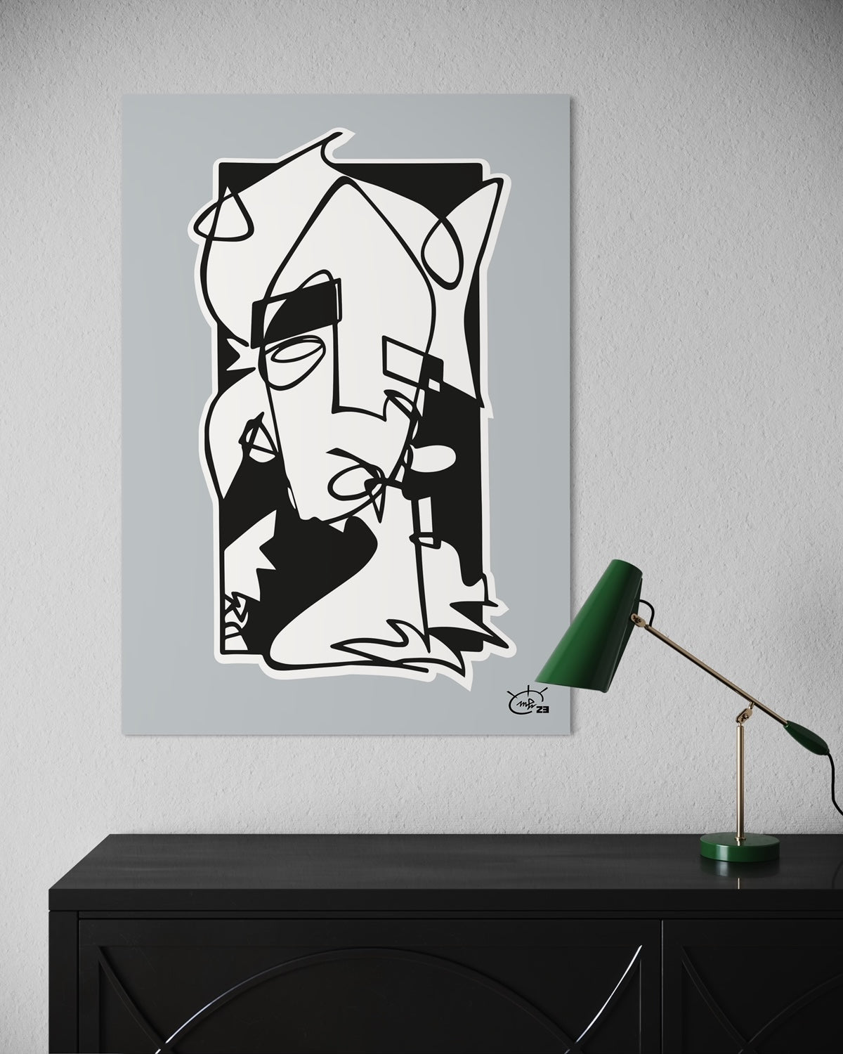 WHO AM I | Abstract stylized canvas art print
