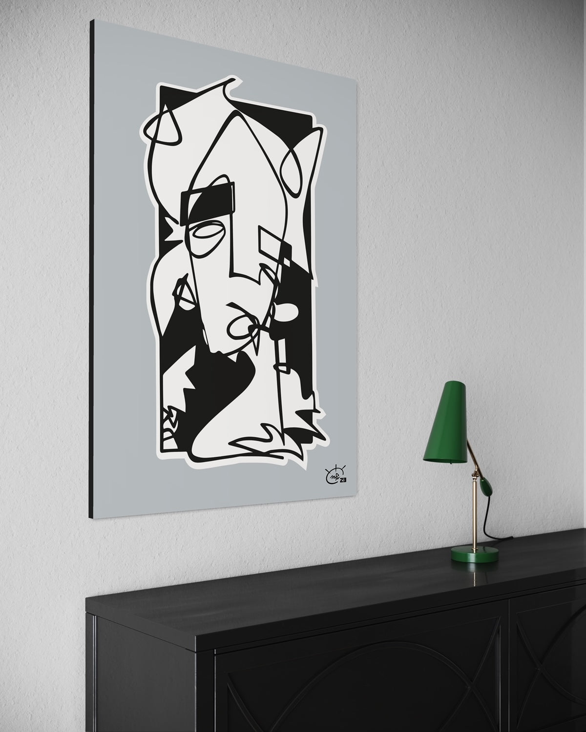WHO AM I | Abstract stylized canvas art print