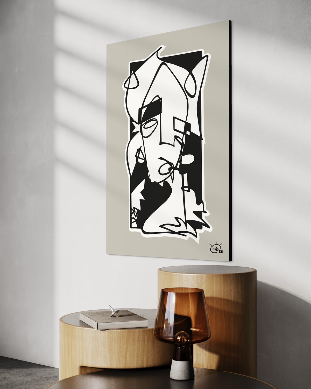 WHO AM I | Abstract stylized canvas art print