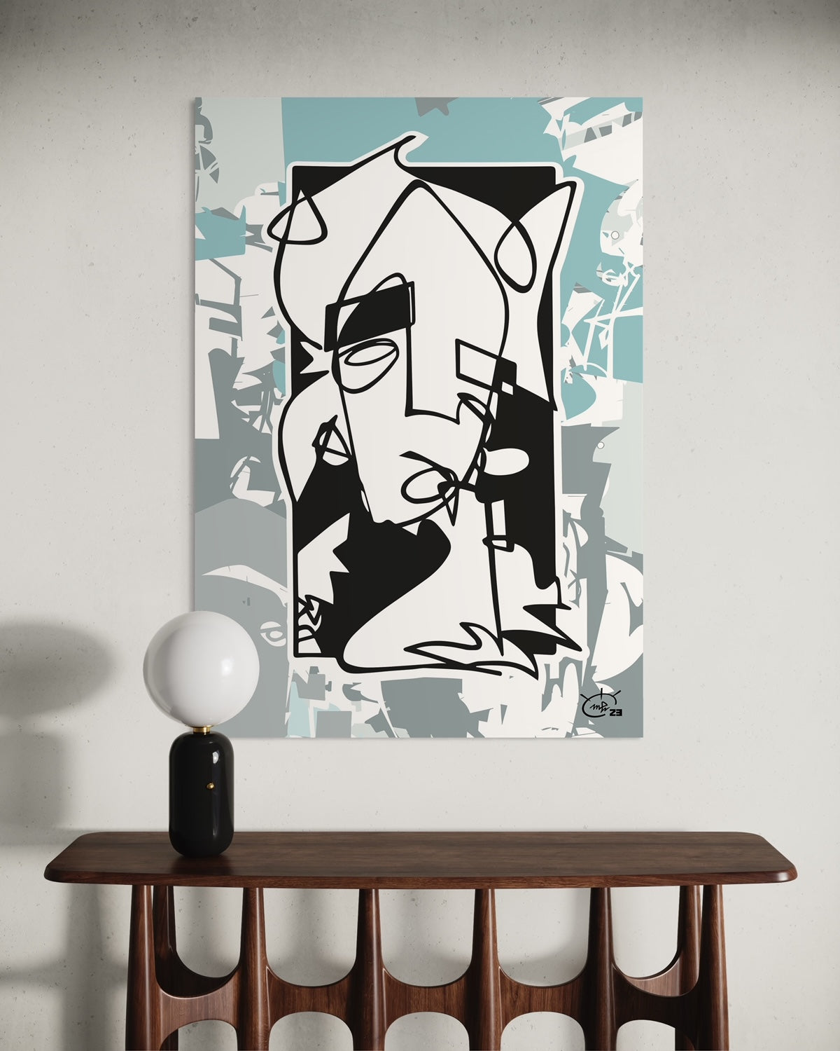 WHO AM I | Abstract stylized canvas art print