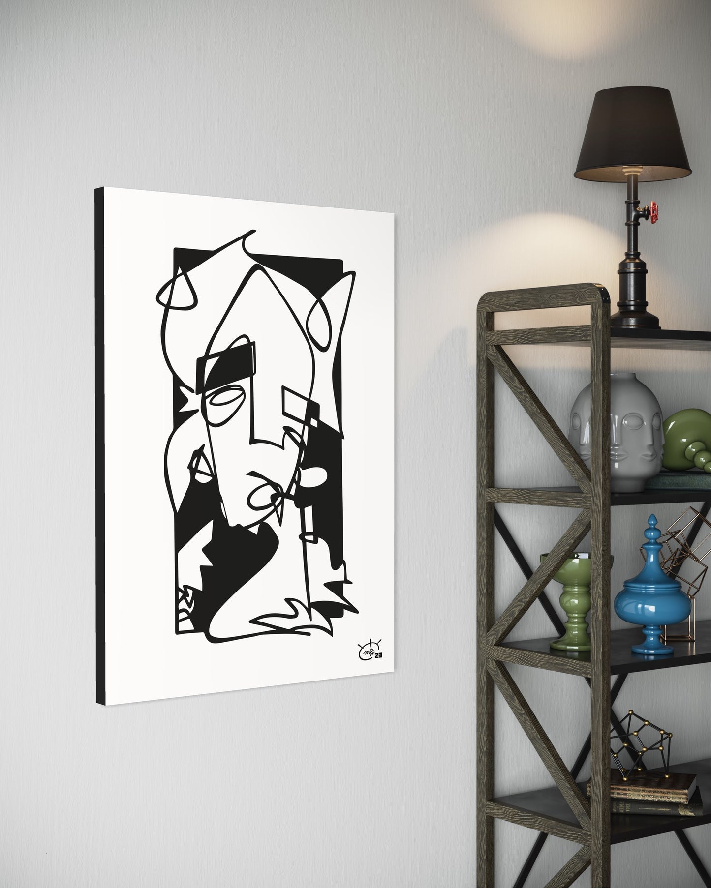 WHO AM I | Abstract stylized canvas art print
