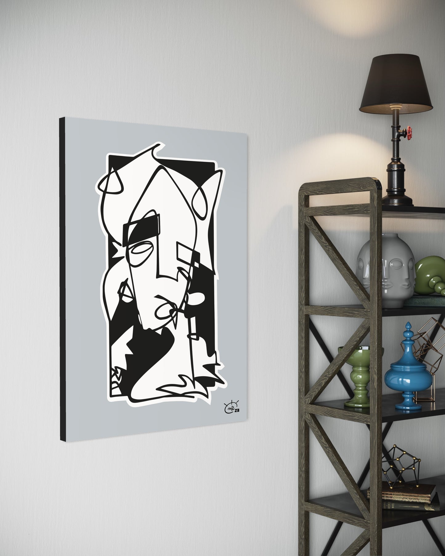 WHO AM I | Abstract stylized canvas art print