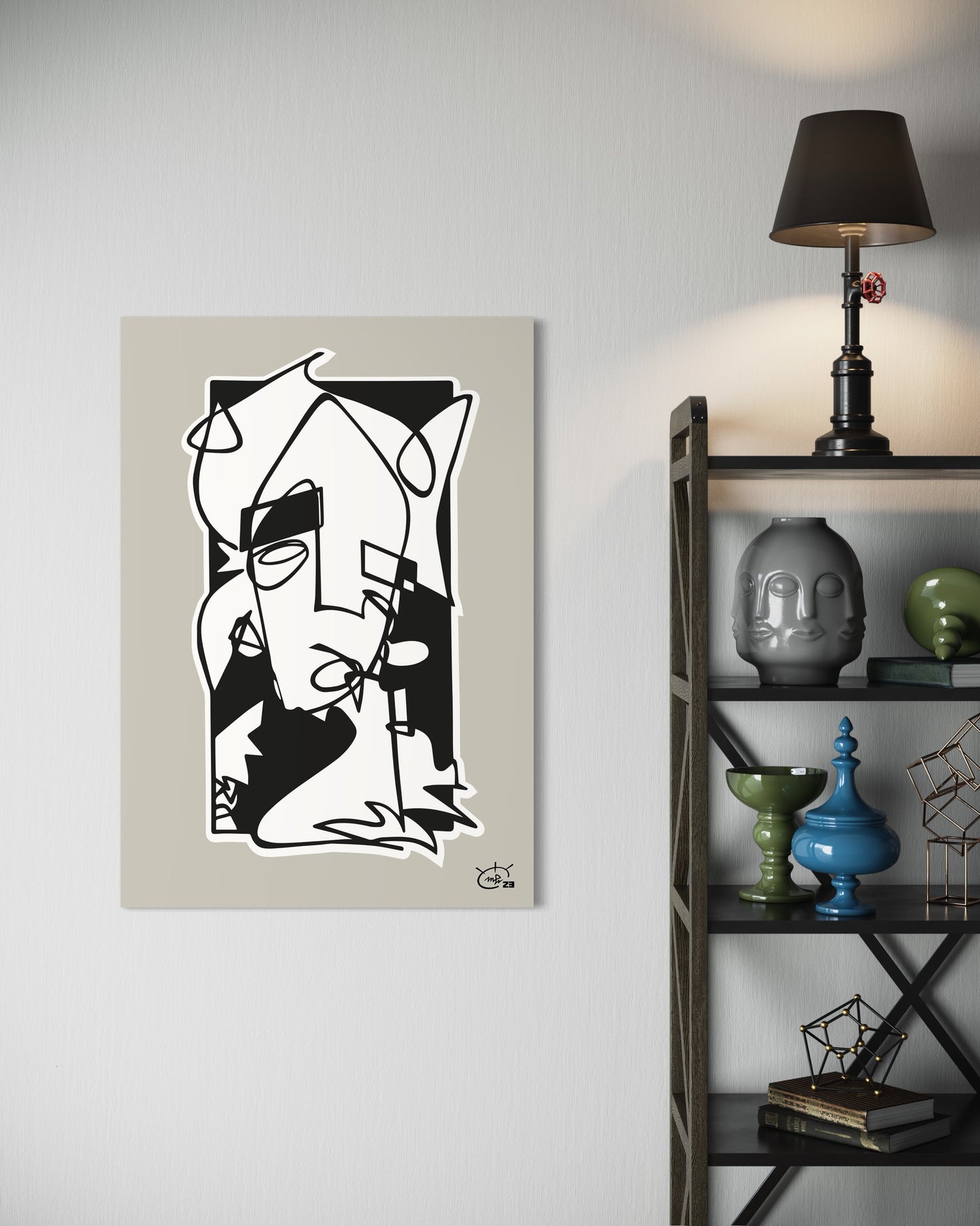 WHO AM I | Abstract stylized canvas art print