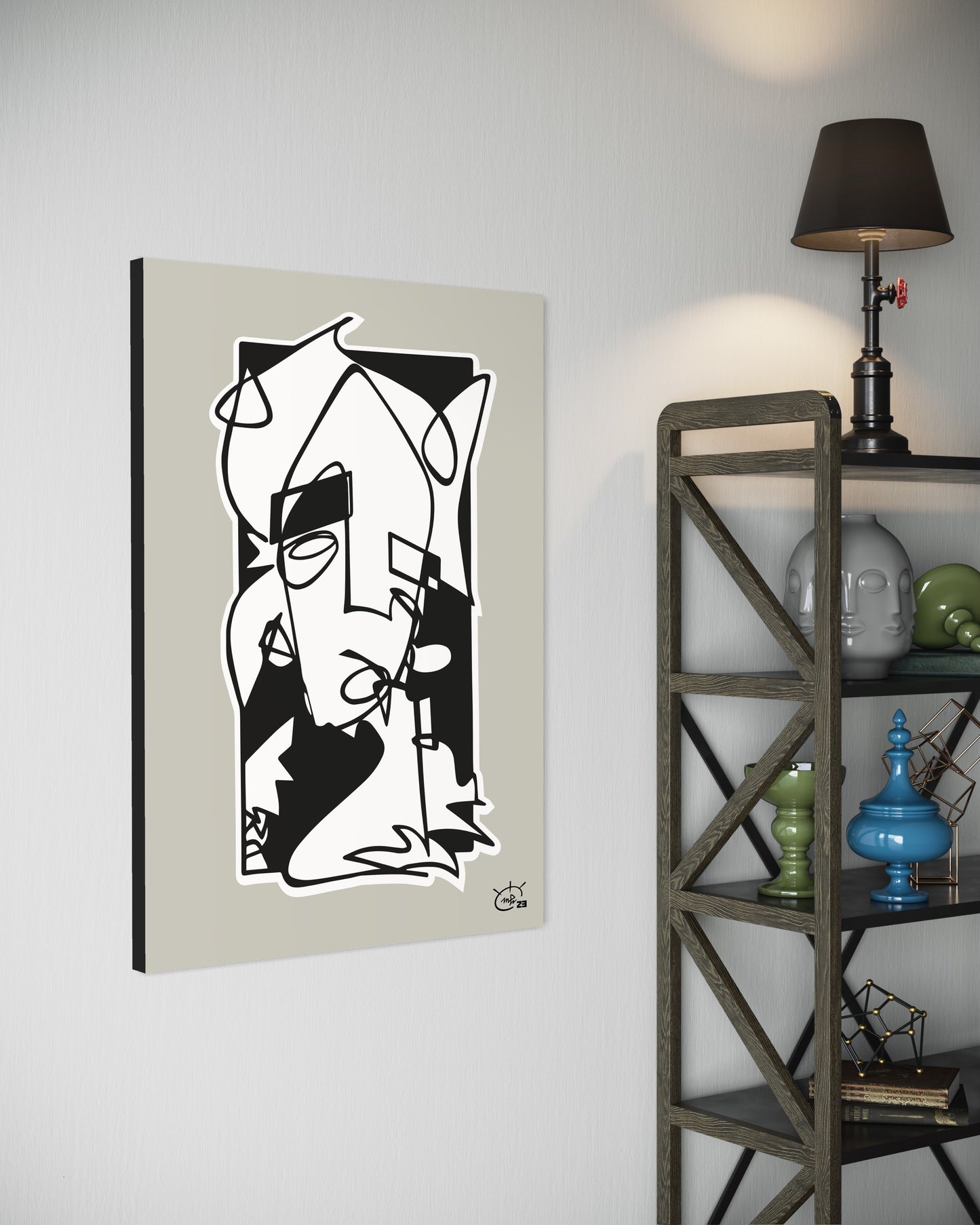 WHO AM I | Abstract stylized canvas art print