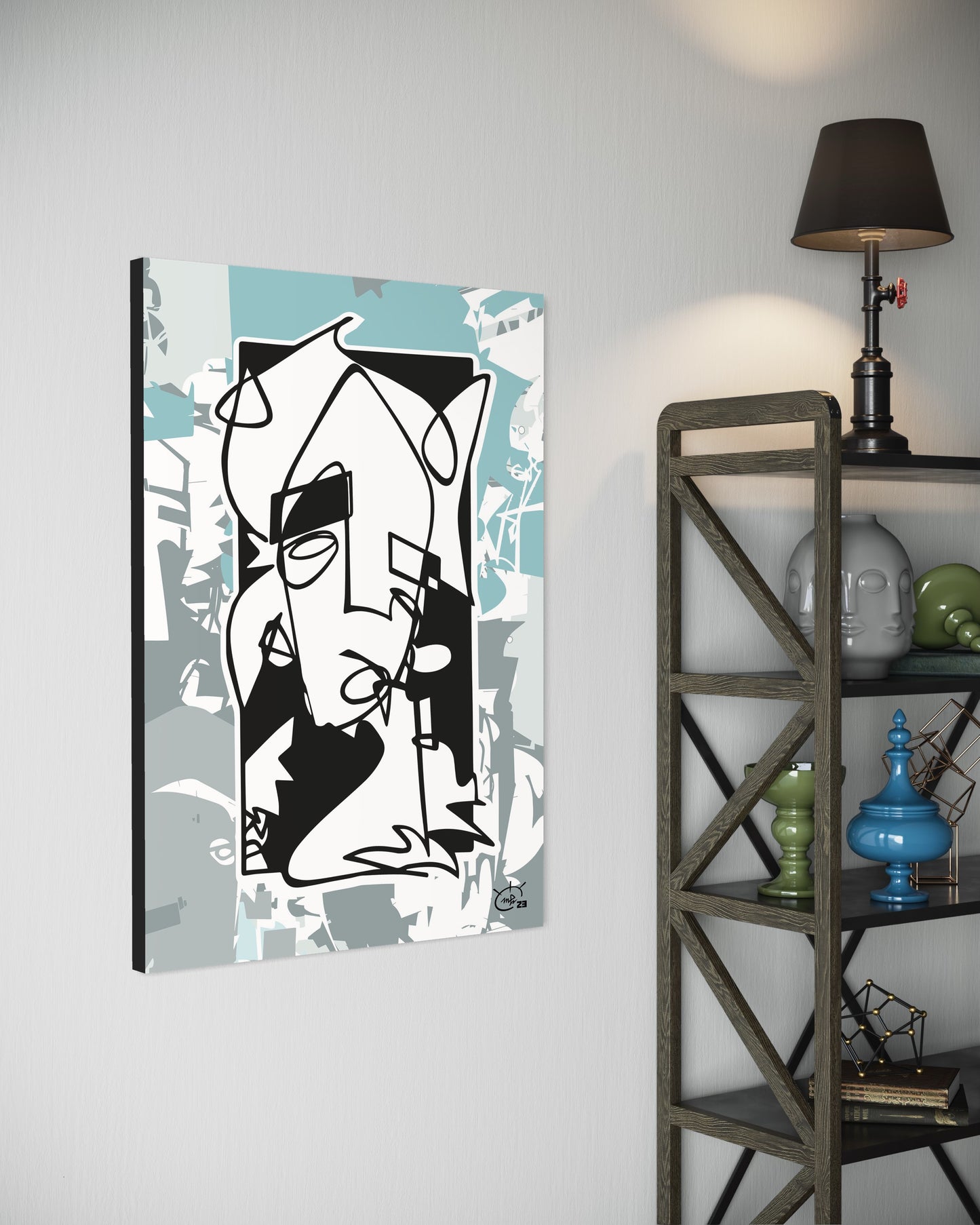 WHO AM I | Abstract stylized canvas art print