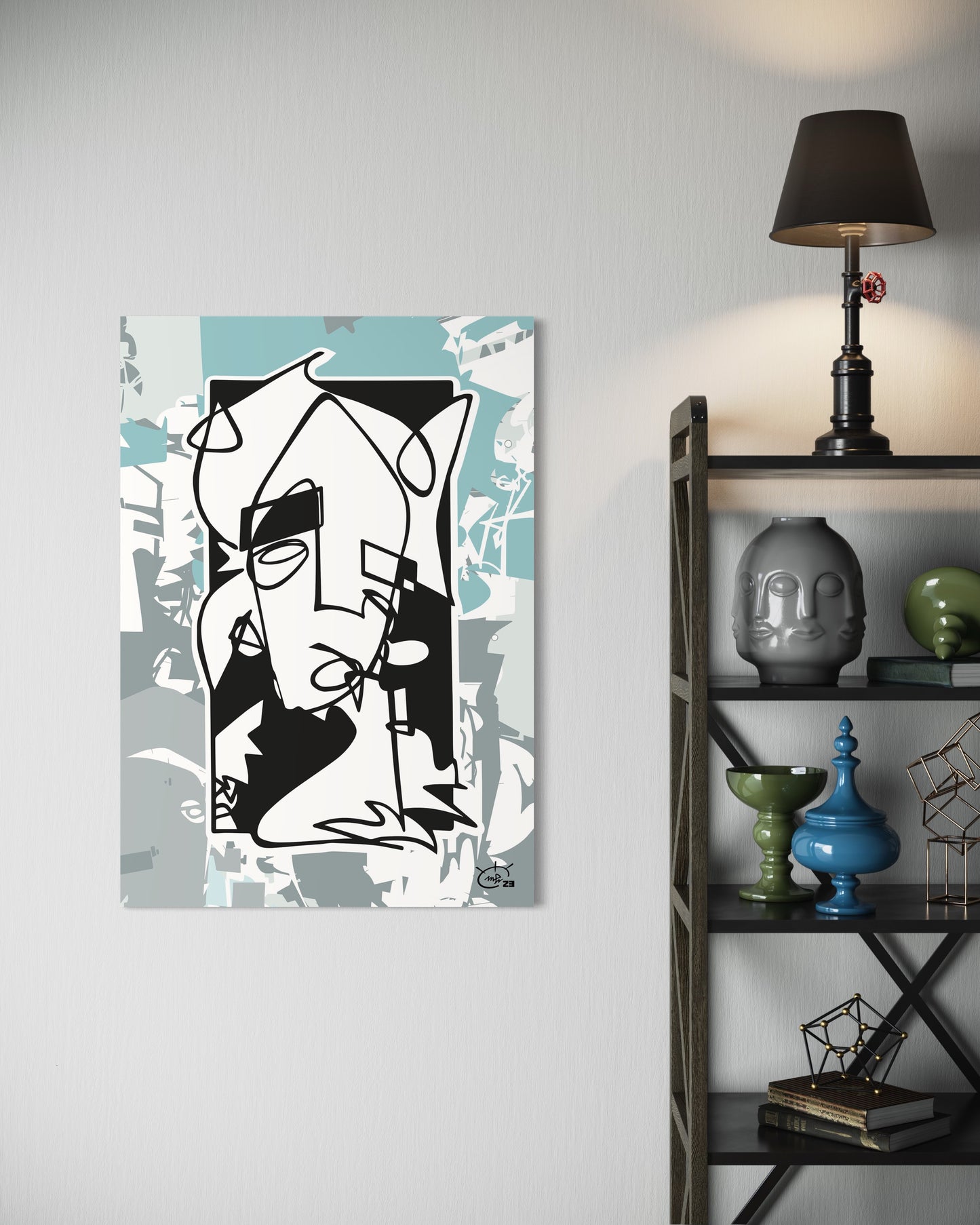 WHO AM I | Abstract stylized canvas art print