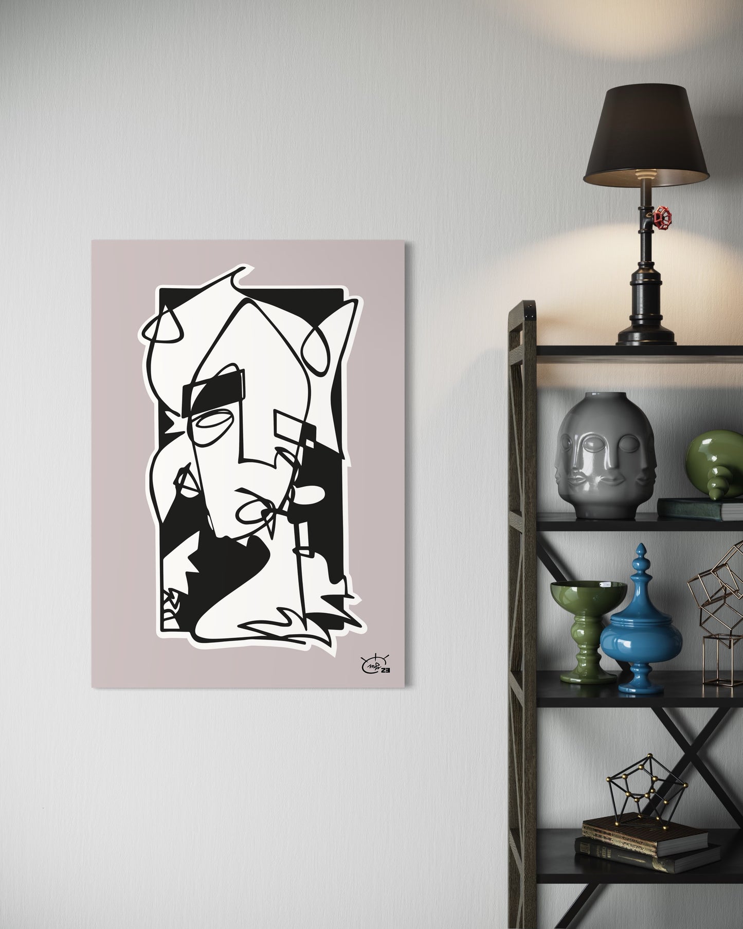 WHO AM I | Abstract stylized canvas art print
