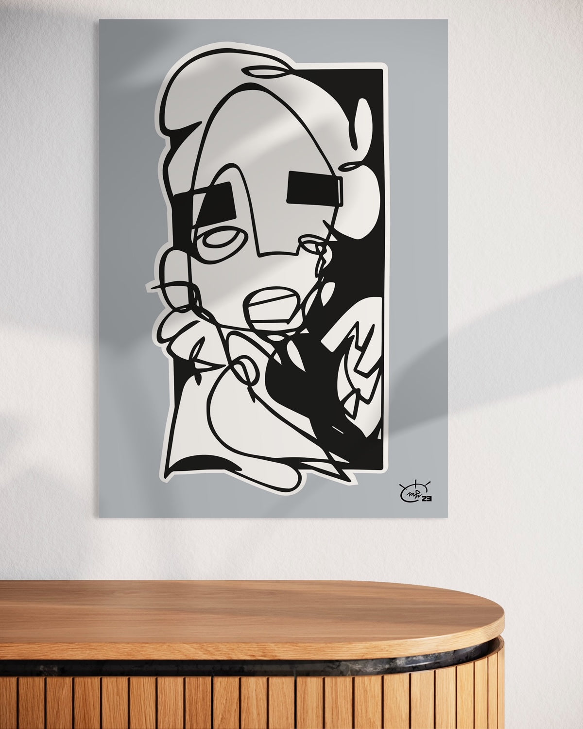 YO | One line canvas art print