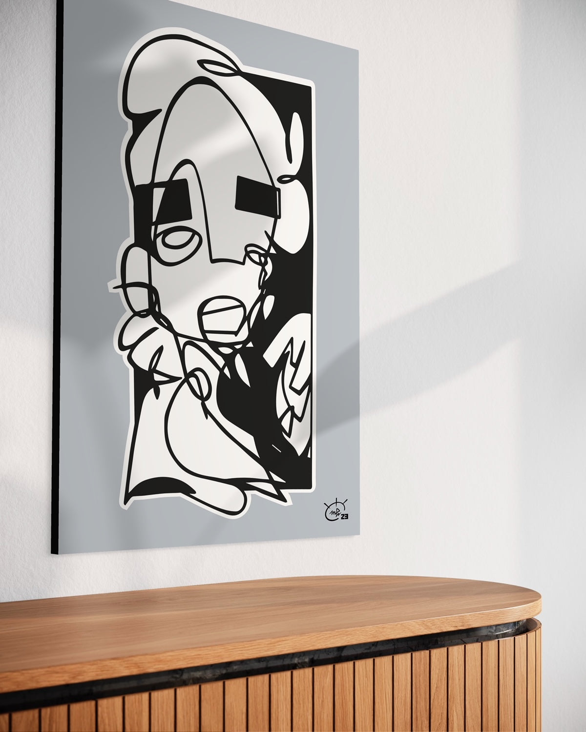 YO | One line canvas art print