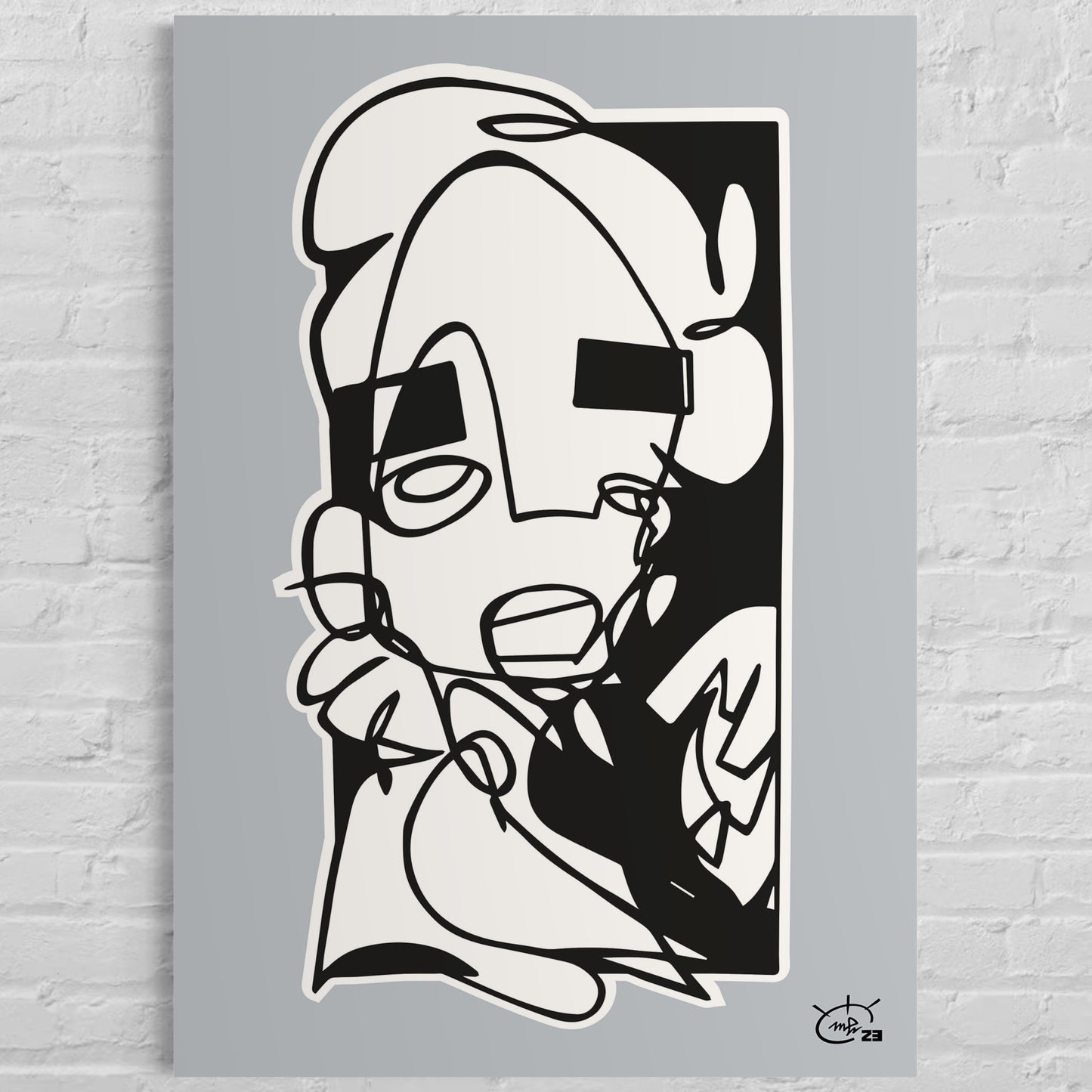 YO | One line canvas art print