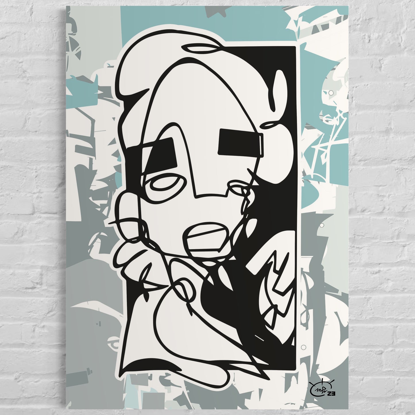 YO | One line canvas art print