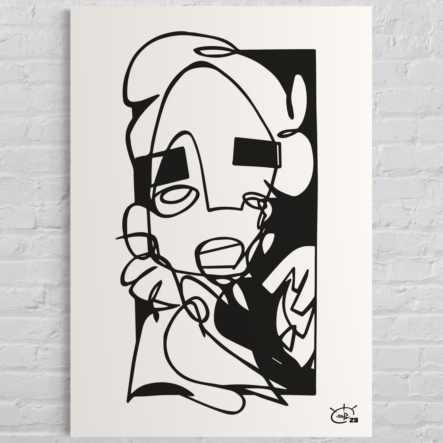 YO | One line canvas art print