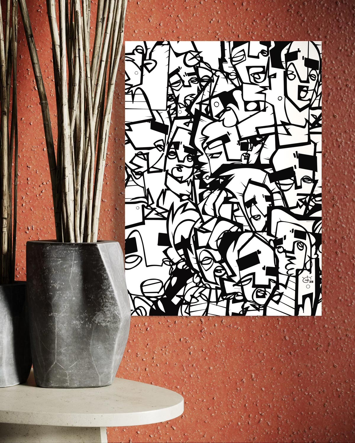 CARNIVAL PARIS | Single line canvas art print