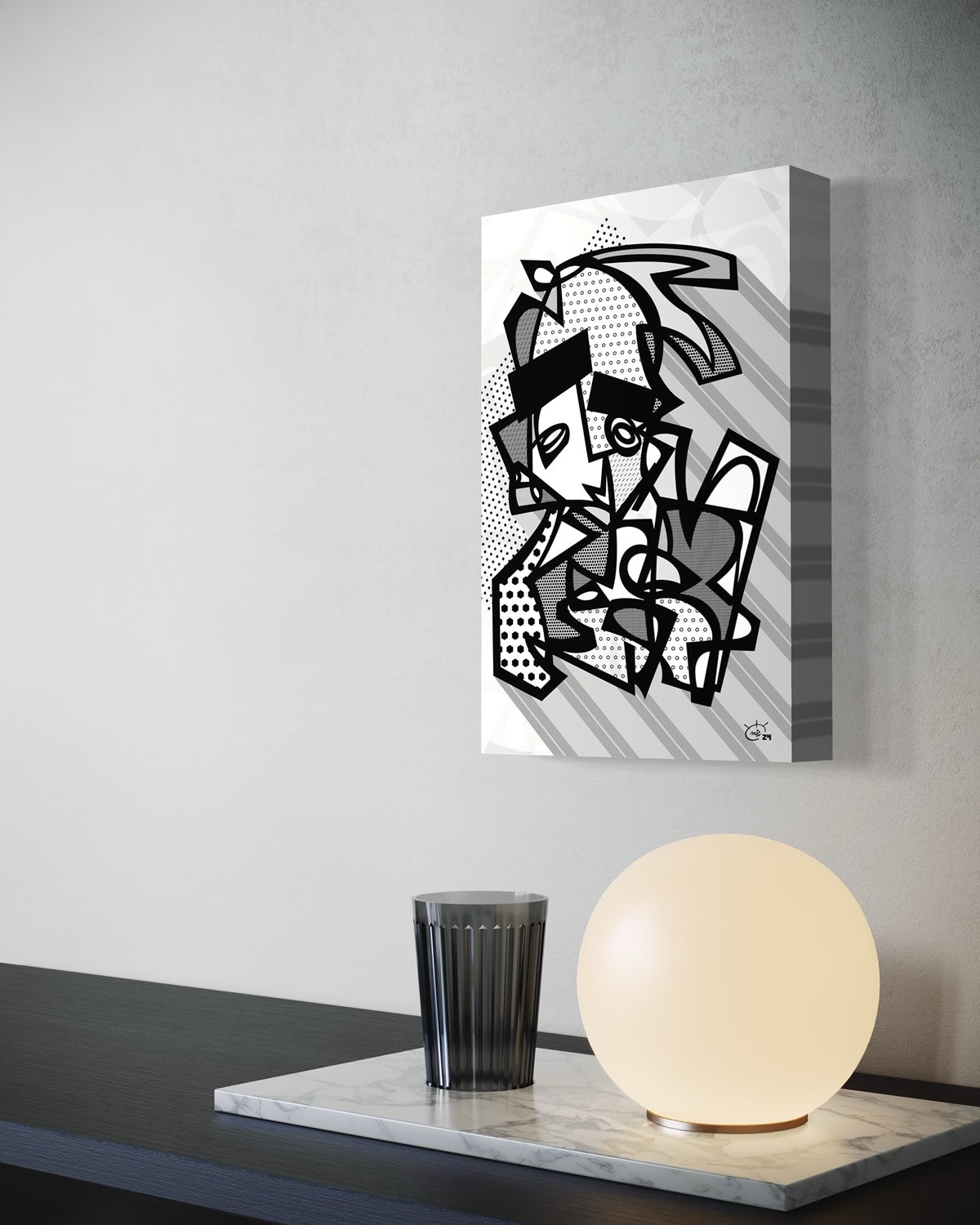 TIM IDO | Stylized modern abstract canvas art print